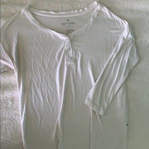 Soft and sexy white mid- sleeve